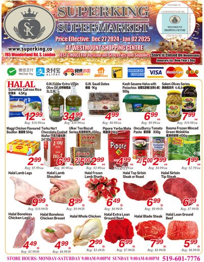 Superking Supermarket (London) Flyer December 27 to January 2