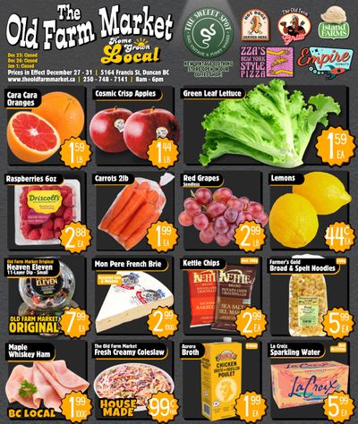 The Old Farm Market (Duncan) Flyer December 27 to January 1