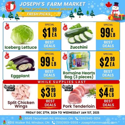 Joseph's Farm Market Flyer December 27 to January 1