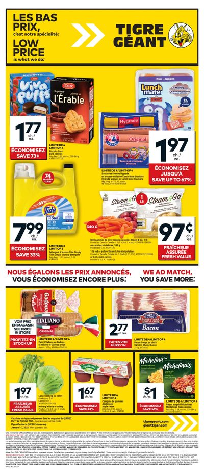 Tigre Géant Flyer January 1 to 7