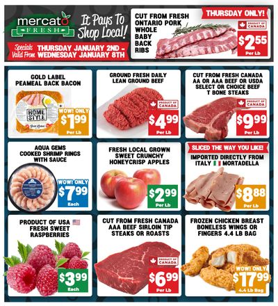 Mercato Fresh Flyer January 2 to 8