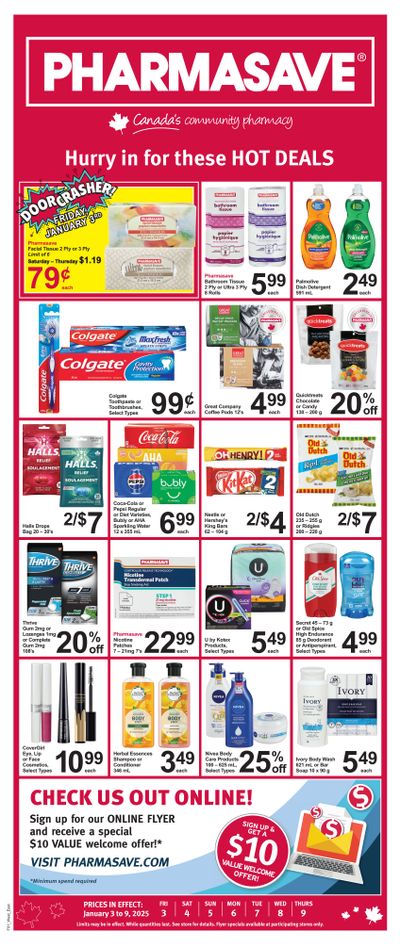Pharmasave (ON) Flyer January 3 to 9