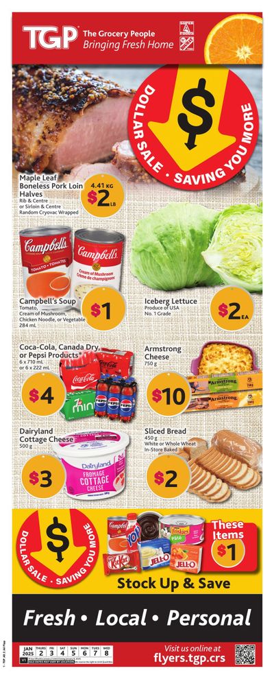TGP The Grocery People Flyer January 2 to 8