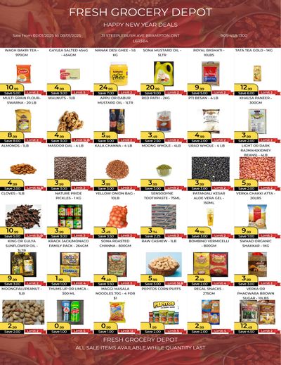 Fresh Grocery Depot Flyer January 2 to 8