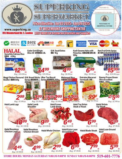 Superking Supermarket (London) Flyer January 3 to 9