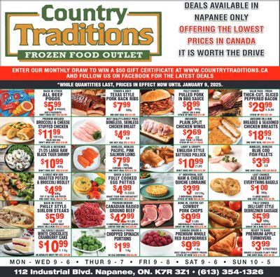 Country Traditions Flyer January 2 to 9