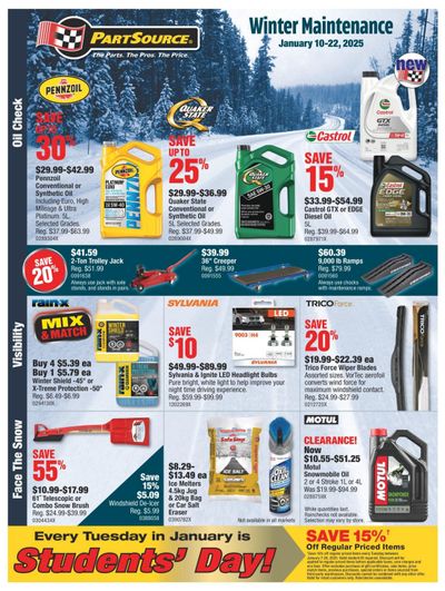 PartSource Flyer January 9 to 22