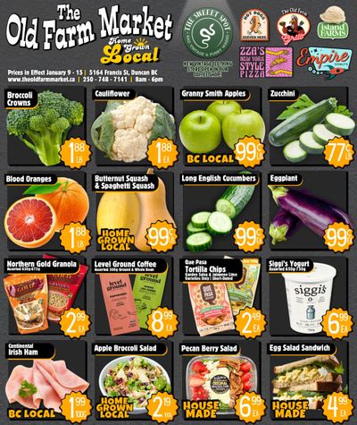 The Old Farm Market (Duncan) Flyer January 9 to 15