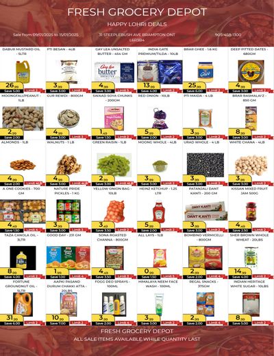 Fresh Grocery Depot Flyer January 9 to 15