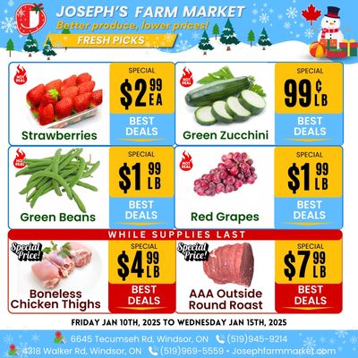 Joseph's Farm Market Flyer January 10 to 15