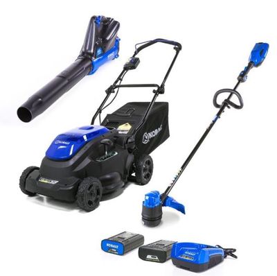 Kobalt 40V Cordless Lawn Mower, String Trimmer and Axial Blower Combo Kit For $499.00 At Lowe's Canada