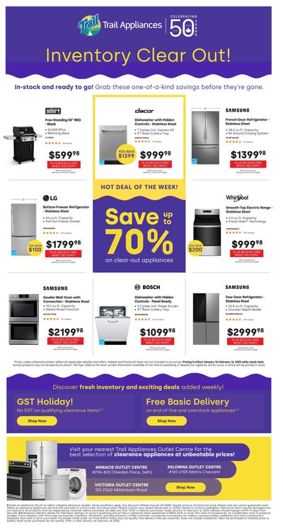 Trail Appliances (BC) Flyer January 16 to February 16