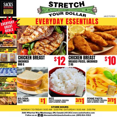 Sacks Food Co. Flyer January 22 to February 4