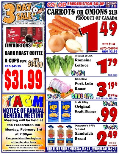 Fredericton Co-op Flyer January 23 to 29