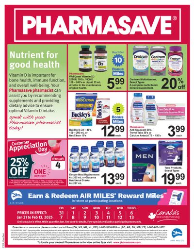 Pharmasave (ON & West) Flyer January 31 to February 13