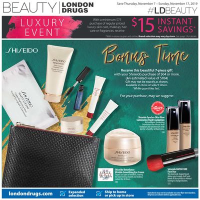London Drugs Beauty Luxury Event Flyer November 7 to 17