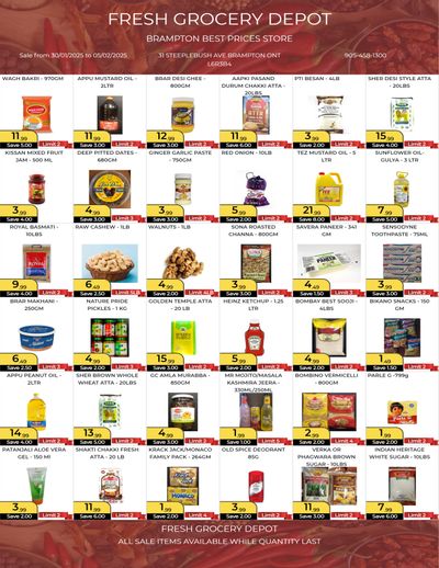 Fresh Grocery Depot Flyer January 30 to February 5