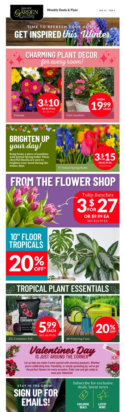 Lakeside Garden Gallery Flyer January 31 to February 6