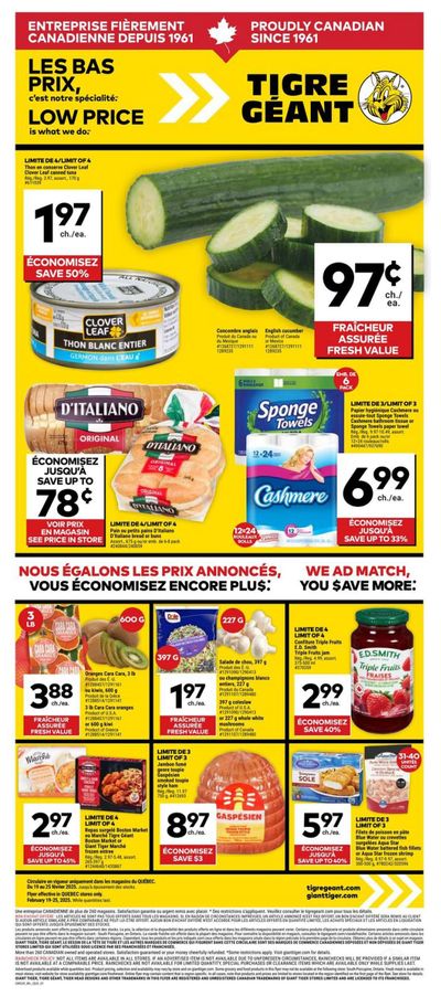 Tigre Géant Flyer February 19 to 25