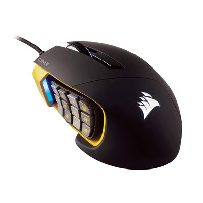Corsair Scimitar PRO RGB 16000 DPI Optical Gaming Mouse - Black/Yellow On Sale for $69.99 (SAVE $48) at Best Buy Canada