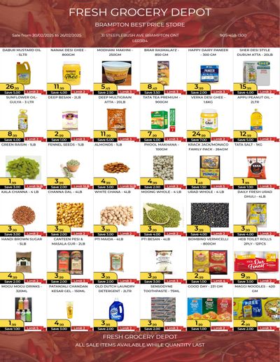 Fresh Grocery Depot Flyer February 20 to 26