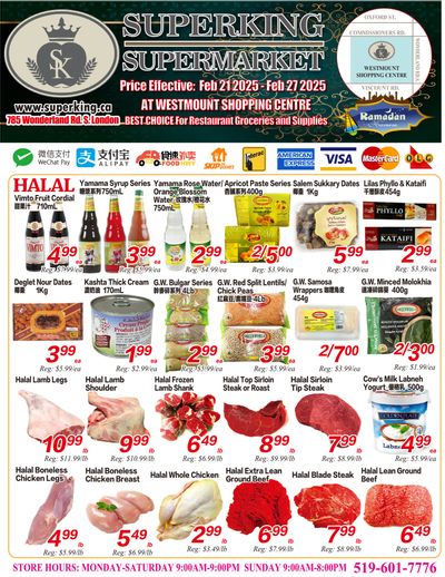 Superking Supermarket (London) Flyer February 21 to 27
