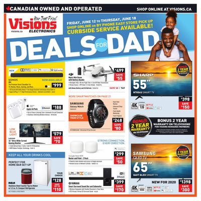 Visions Electronics Deals for Dad Flyer June 12 to 18