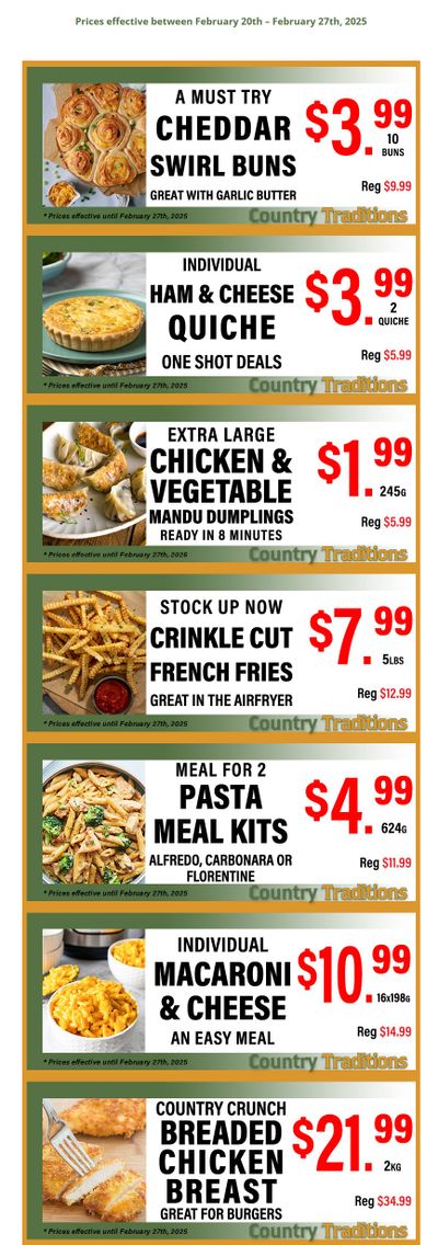 Country Traditions One-Shot Deals Flyer February 20 to 27