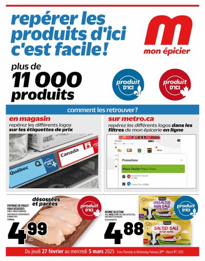 Metro (QC) Quebec-Canada Products Flyer February 27 to March 5