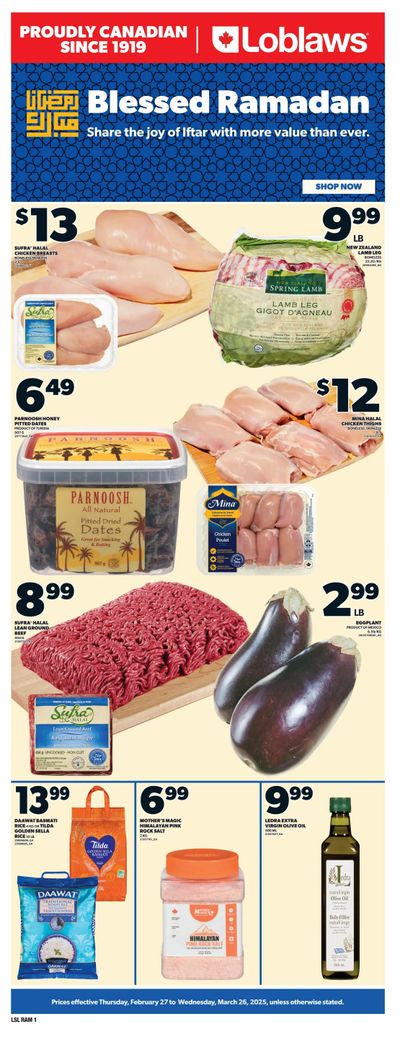 Loblaws (ON) Ramadan Flyer February 27 to March 26