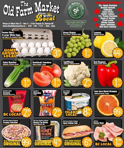 The Old Farm Market (Duncan) Flyer February 27 to March 5