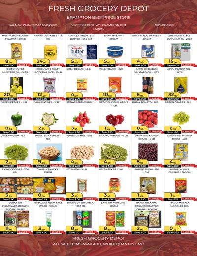 Fresh Grocery Depot Flyer February 27 to March 5