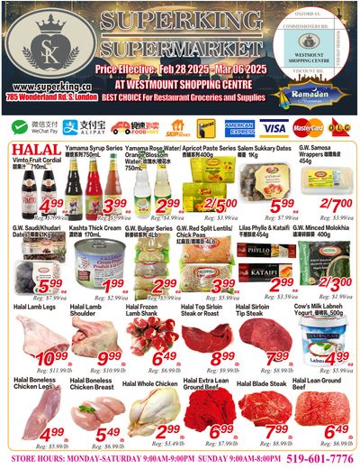 Superking Supermarket (London) Flyer February 28 to March 6