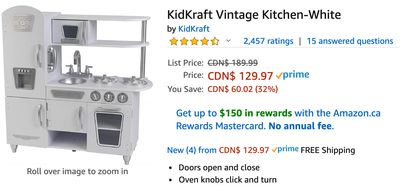 Amazon Canada Deals: Save 32% on KidKraft Vintage Kitchen + 42% on 3-in-1 Baby Monitor + 69% on Fiskars Pro Bypass Pruner + More Offers