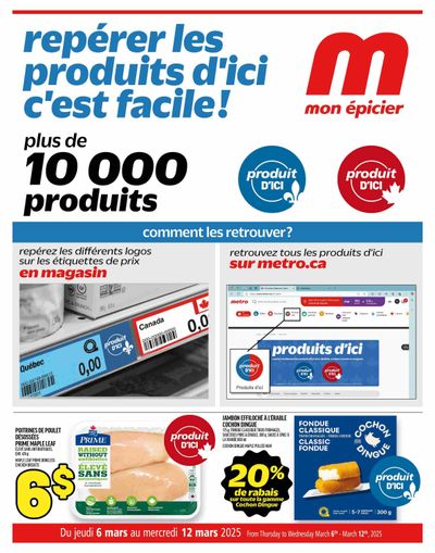 Metro (QC) Quebec - Canada Products Flyer March 6 to 12