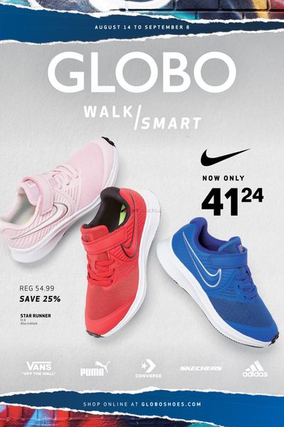 Globo Shoes Flyer August 13 to September 8