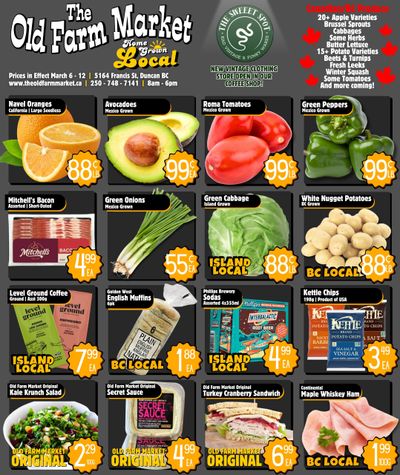 The Old Farm Market (Duncan) Flyer March 6 to 12