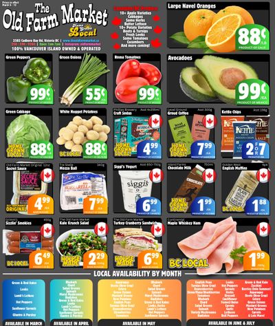 The Old Farm Market (Victoria) Flyer March 6 to 12 The Old Farm Market (Victoria) Flyer March 6 to 12