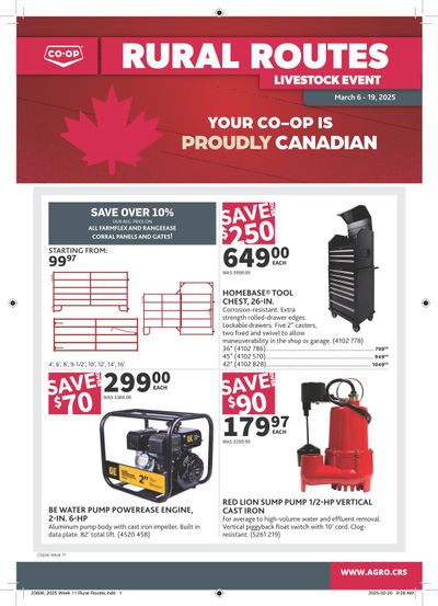 Co-op (West) Rural Routes Flyer March 6 to 19