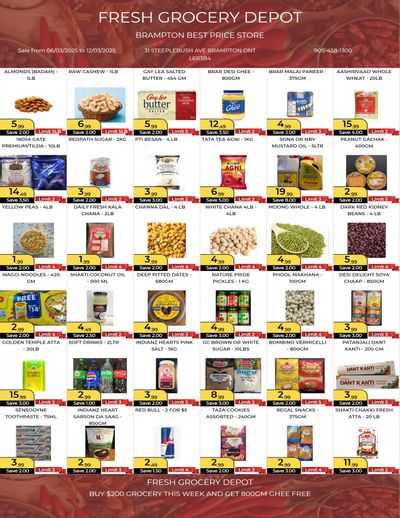 Fresh Grocery Depot Flyer March 6 to 12