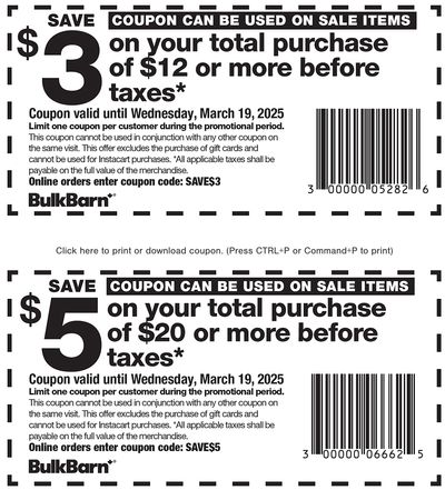 Bulk Barn Coupon, valid until March 19
