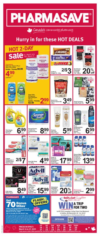 Pharmasave (ON & West) Flyer March 14 to 27