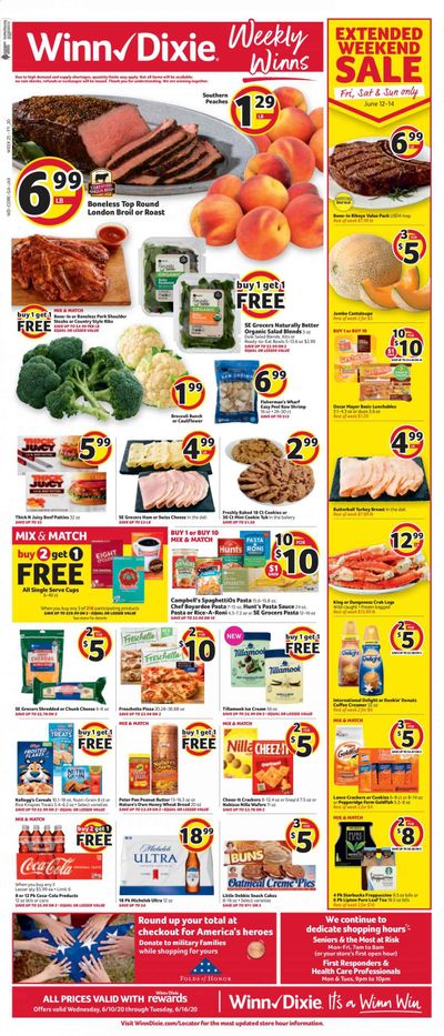 Winn Dixie Weekly Ad & Flyer June 10 to 16