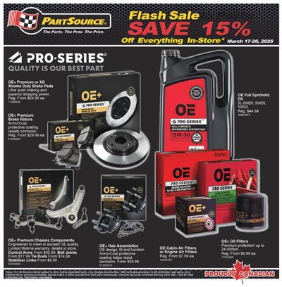 PartSource Flyer March 17 to 26