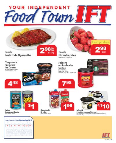 IFT Independent Food Town Flyer November 8 to 14