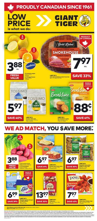 Giant Tiger (West) Flyer March 19 to 25