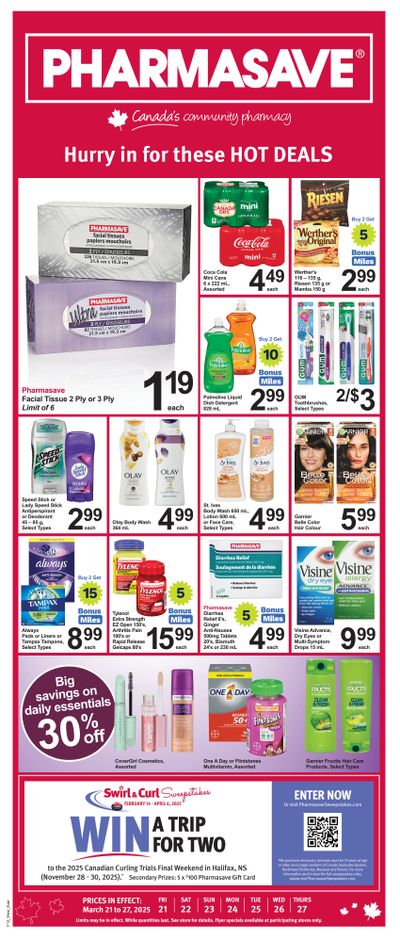 Pharmasave (ON & West) Flyer March 21 to 27