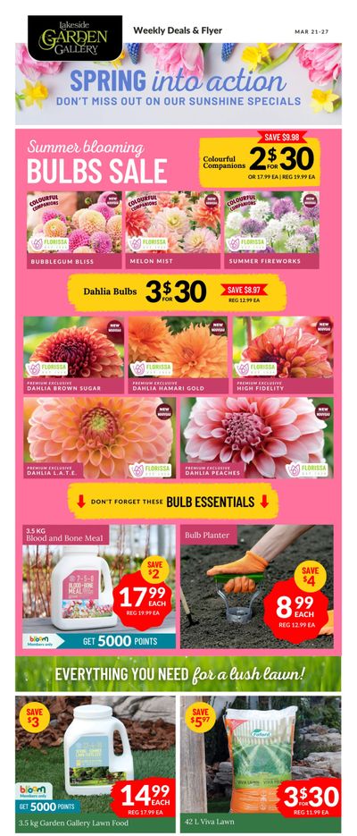 Lakeside Garden Gallery Flyer March 21 to 27