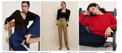 Banana Republic Canada Friends & Family Event Sale: Save 40% Off Full-Priced Purchase + up to 50% Off Sale Styles Banana Republic Canada Friends & Family Event Sale: Save 40% Off Full-Priced Purchase + up to 50% Off Sale Styles