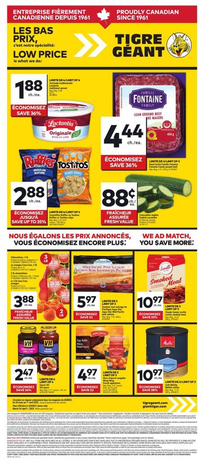 Tigre Géant Flyer March 26 to April 1
